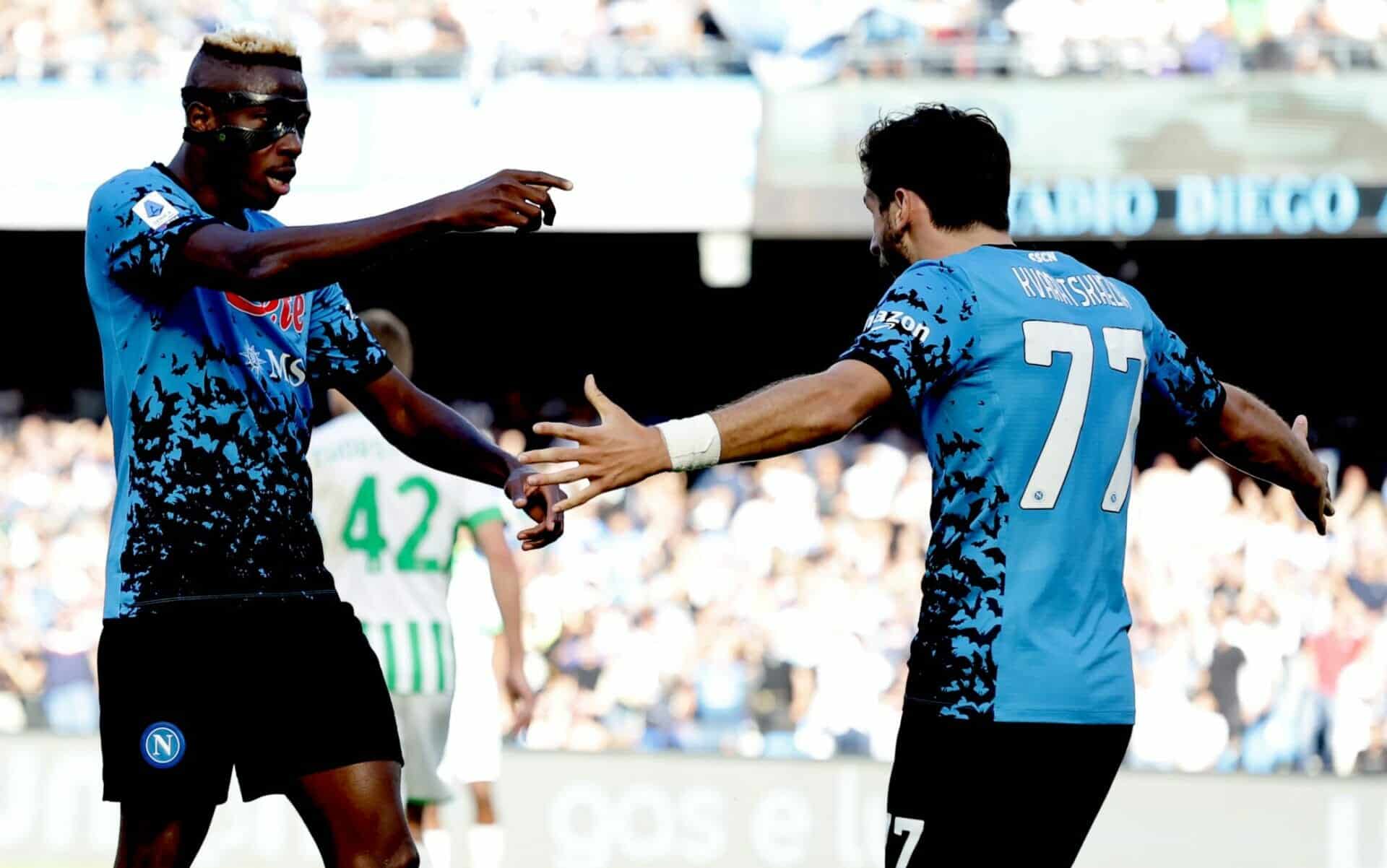 napoli sassuolo 4 0 tripletta di osimhen
