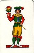 Carta da gioco italiana: fante di coppe.