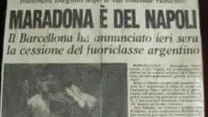 titolo giornale maradona del napoli